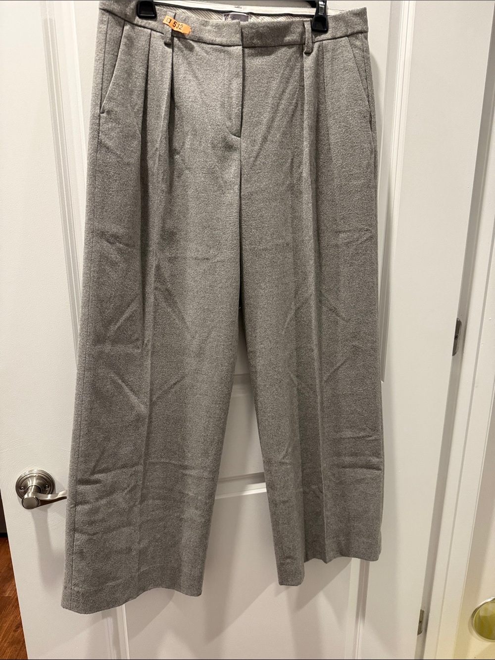 Chelsea28 Wide Leg Trousers in Light Gray